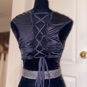 Urban outfitters black bra. Lace up. New